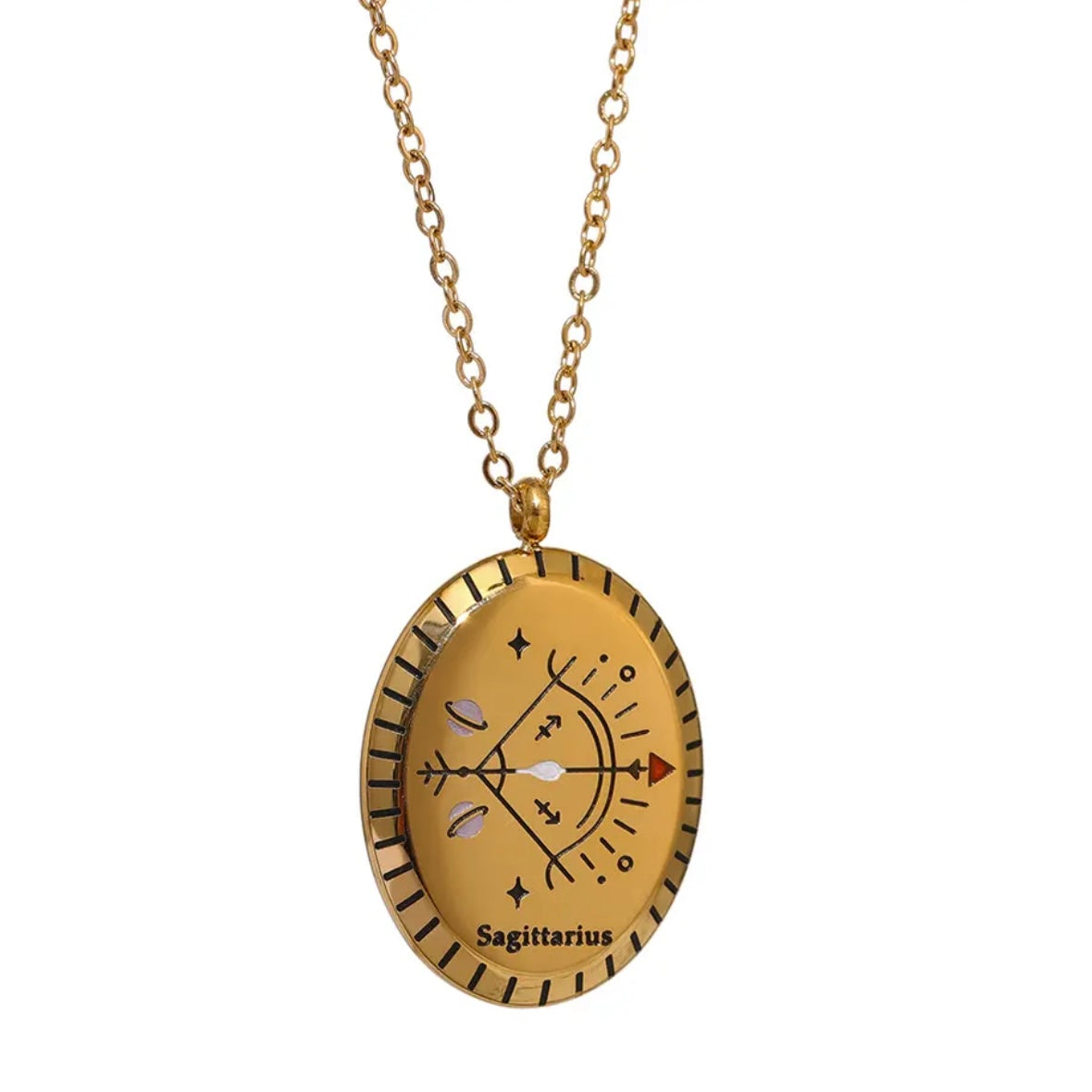 Enamel Zodiac Necklace