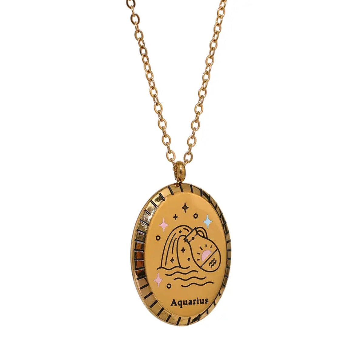 Enamel Zodiac Necklace