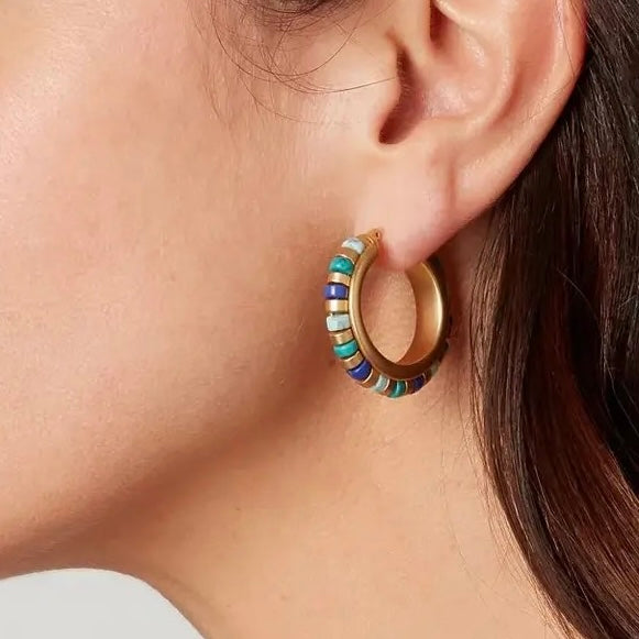 Matte Gold Hoop Earrings
