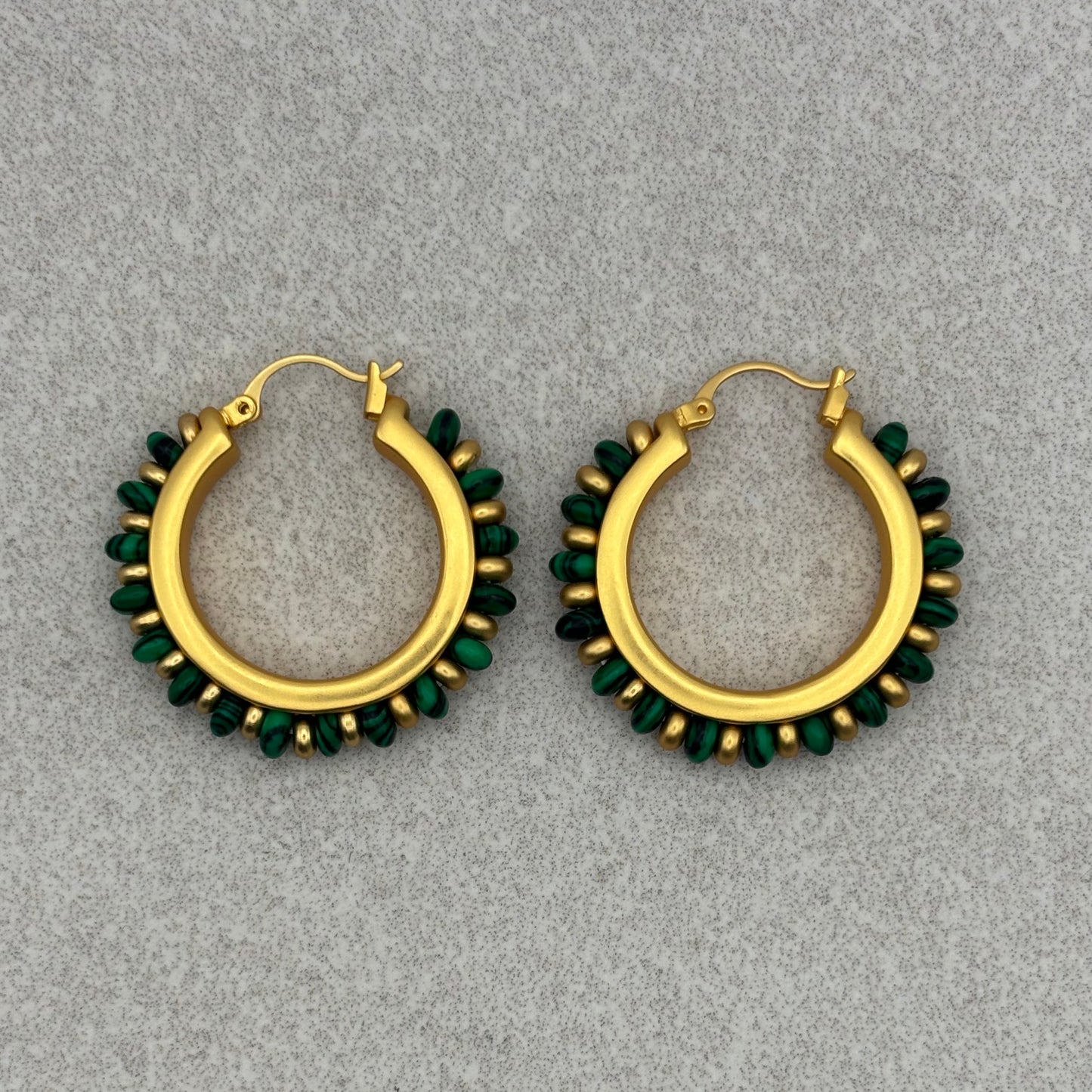 Matte Gold Hoop Earrings