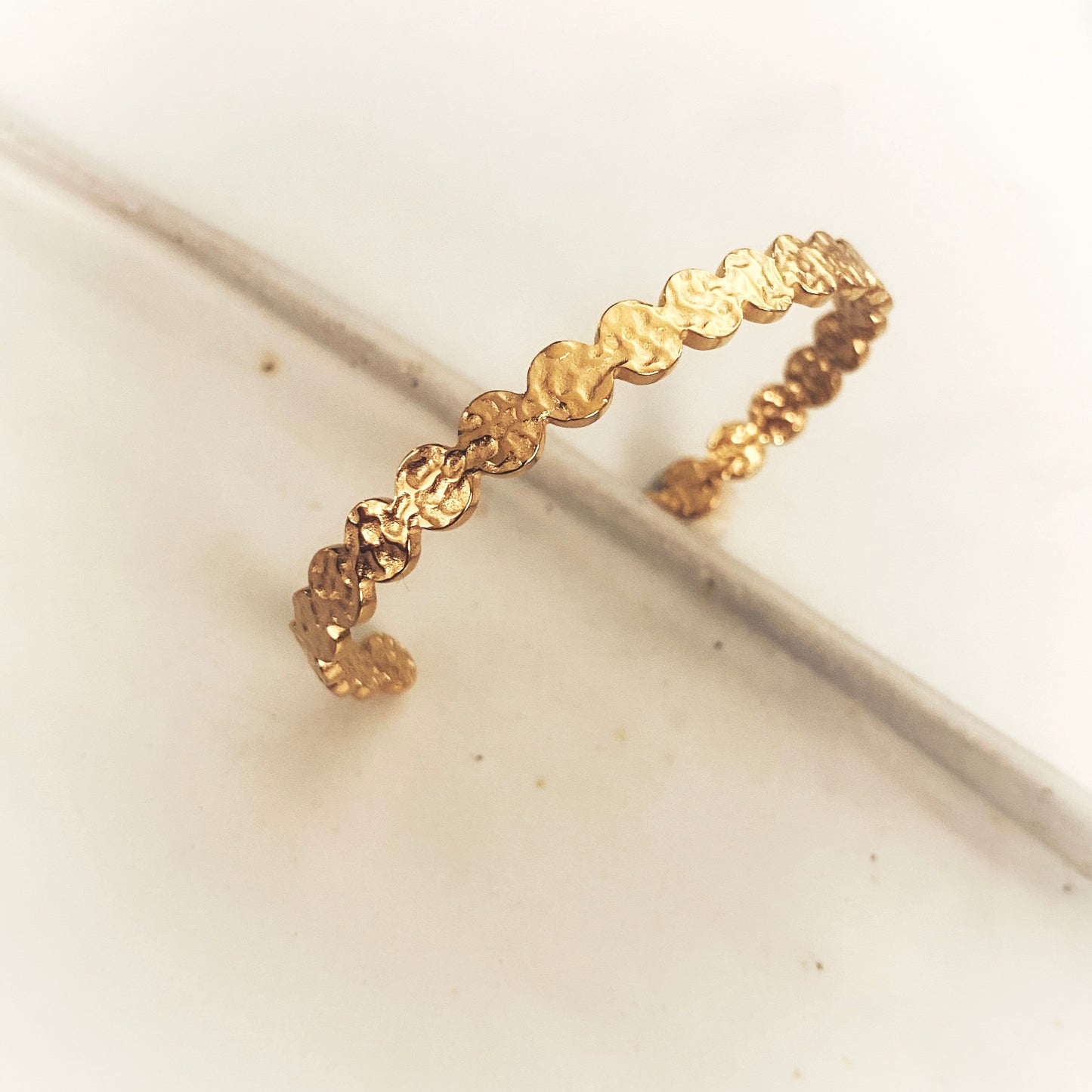 Alea Hammered Cuff Bangle