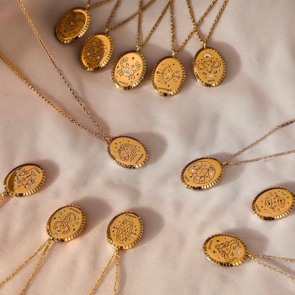 Enamel Zodiac Necklace