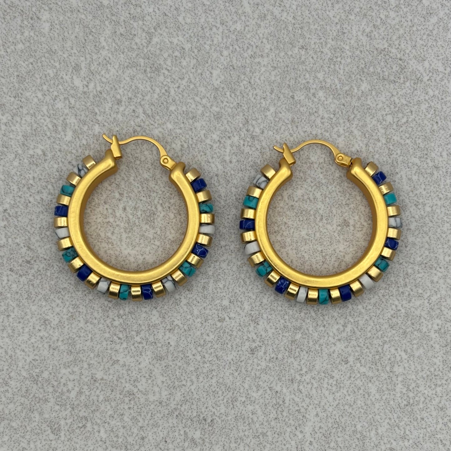 Matte Gold Hoop Earrings