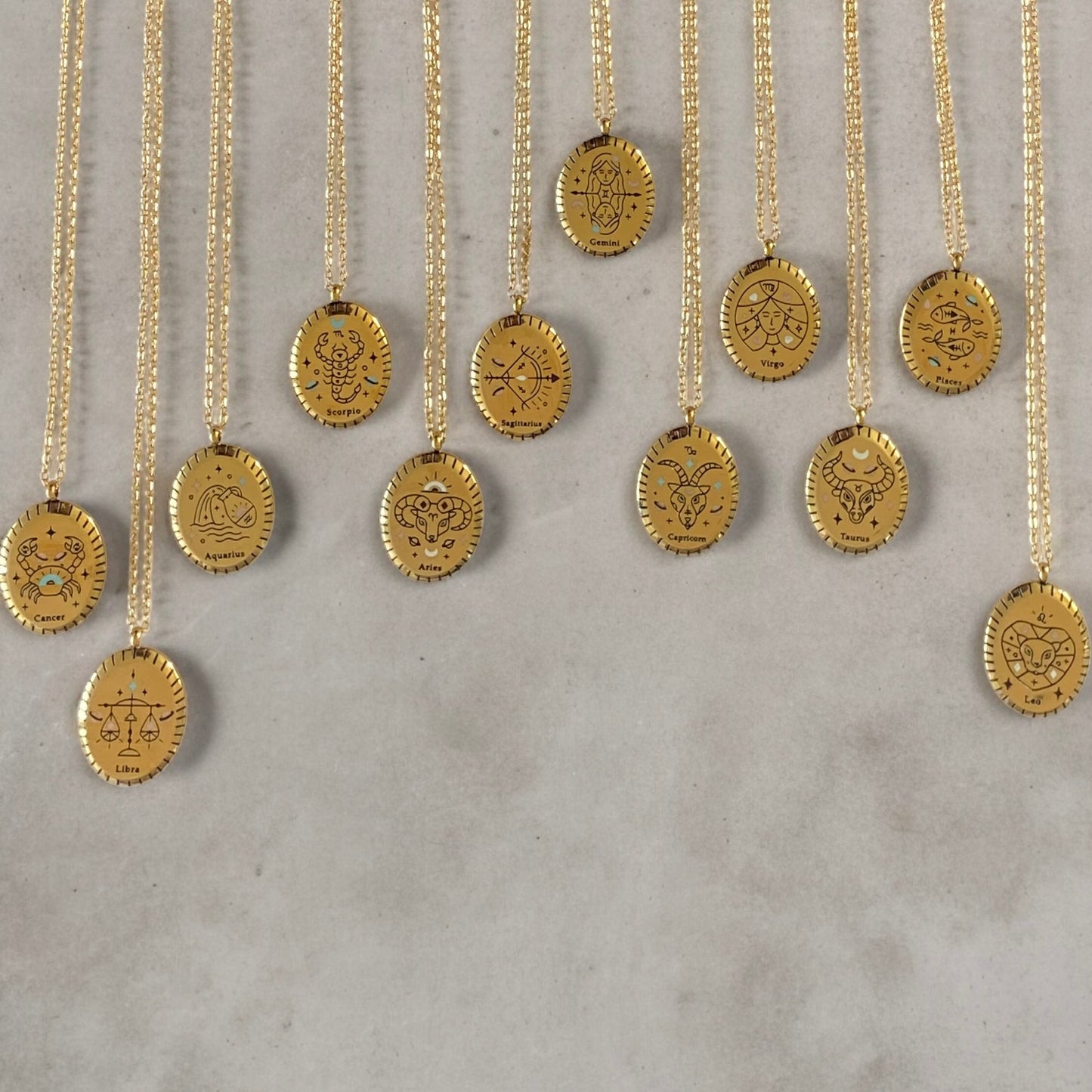 Enamel Zodiac Necklace