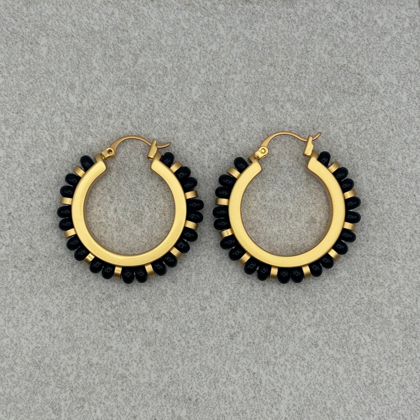 Matte Gold Hoop Earrings
